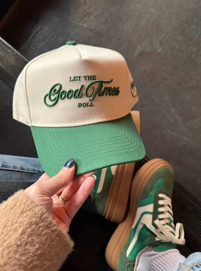 Let the Good Times Roll - Green Vintage Trucker Hat