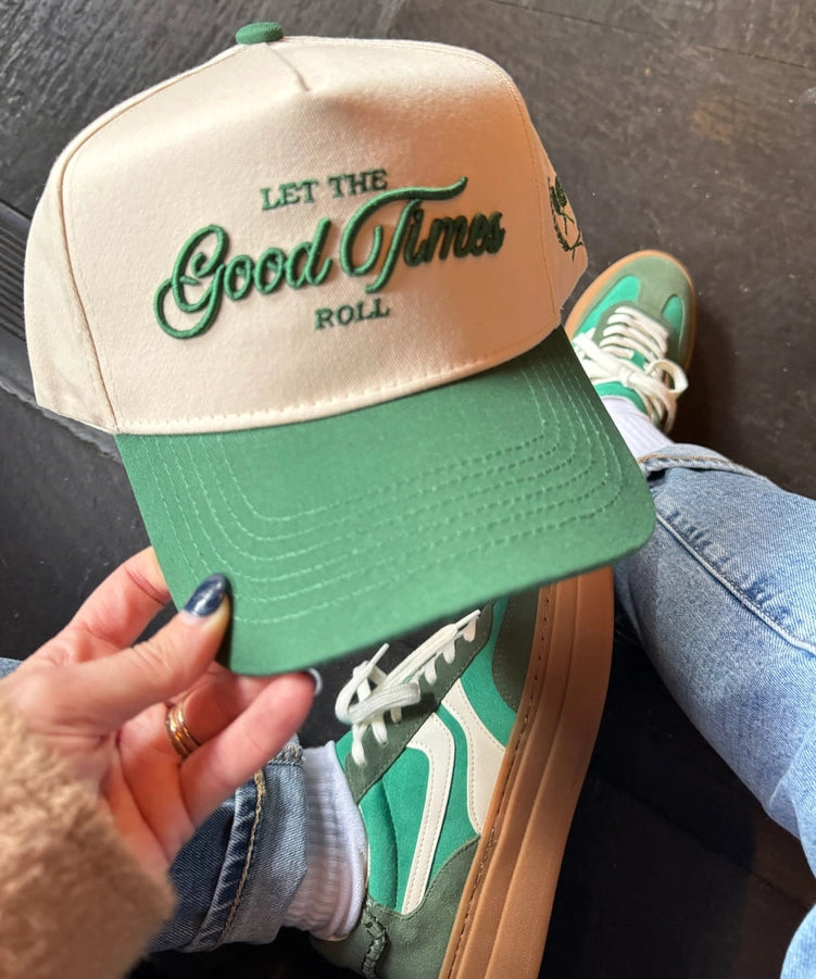 Let the Good Times Roll - Green Vintage Trucker Hat